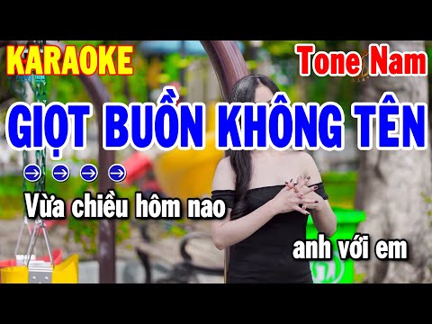 Karaoke Giọt Buồn Không Tên Tone Nam Nhạc Sống Rumba Dễ Hát | Karaoke Thanh Hải