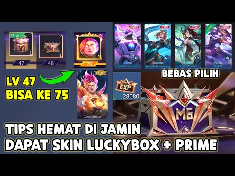 TIPS HEMAT DI JAMIN DAPAT SKIN LUCKYBOX DAN M6 LEVEL 47 MASIH BISA NAIK KE 75 DAPAT SKIN PRIME