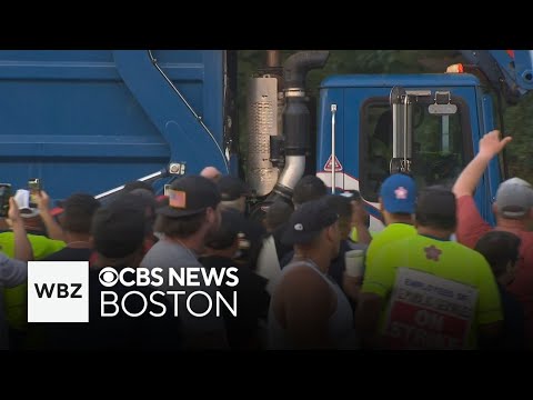 YouTube video thumbnail: Trash Goes Uncollected in 16 Massachusetts Cities and Towns due to Strike