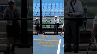 What is Rafael Nadal saying about his Forehand? #tennis #forehand #sports