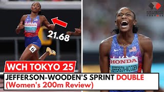 How MELISSA JEFFERSON-WOODEN Completed Double Gold? 21.68s Tokyo Triumph | Women's 200 Metres