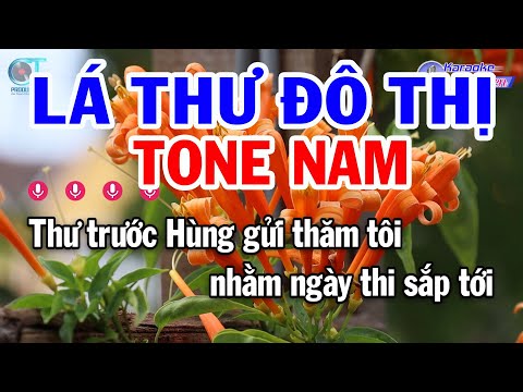 Karaoke Lá Thư Đô Thị Tone Nam ( Dm ) Nhạc Sống Mới || Karaoke Đồng Sen