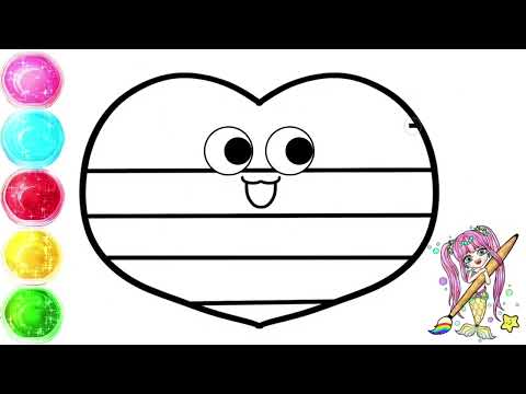 Heart Shape POP IT! Drawing & Coloring for Kids | How To Draw POP IT Heart Shape Step By Step #art