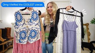 styling my recent thrift finds! (y2k, 90s whimsigoth, boho)