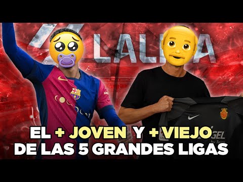 El JUGADOR MÁS JOVEN y MÁS VIEJO de CADA LIGA TOP