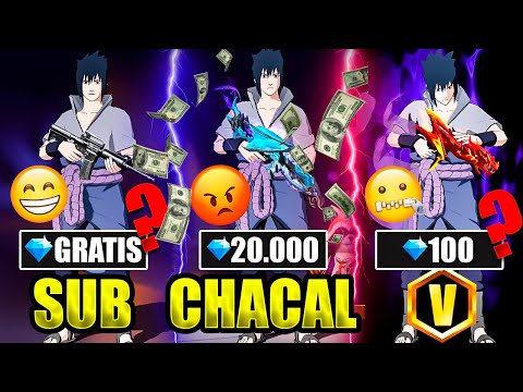 ¡EXPERIMENTO ESTAFA! SAQUE SKIN SASUKE EN CUENTA BOT, CUENTA MILLONARIA Y VERIFICADO😭