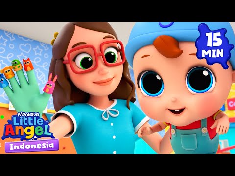 Lucunya Keluarga Jari Hewan | Little Angel Bahasa Indonesia | Kartun dan Lagu Anak