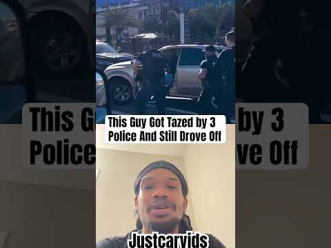 This Guy Got Tased by 3 Police And Still Drove Off #mustwatch #police #shorts #justcarvids