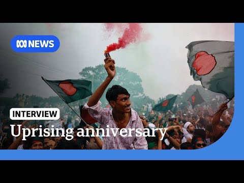YouTube video thumbnail: Thousands in Bangladesh Mark a Year After Sheikh Hasina's Fall