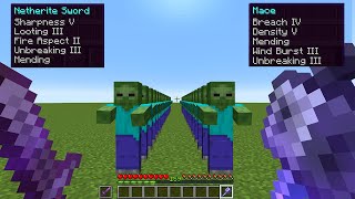 Enchanted Netherite Sword VS Enchanted Mace