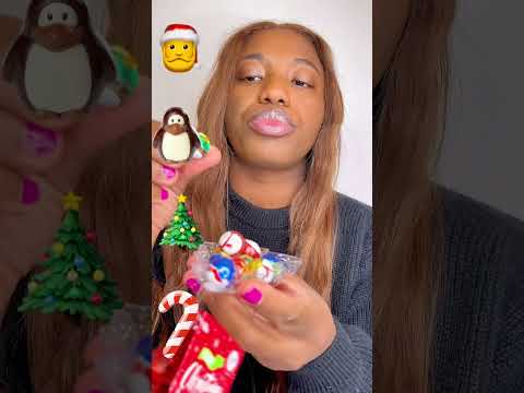 "Festive spirit with Santa candy & penguin! 🎄❤️ #ChristmasVibes #SantaCandy #HolidayCheer"