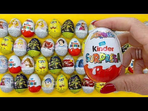 ASMR 55+ Minutes Opening 46 Chocolate Eggs from 2017 | No Talking Video