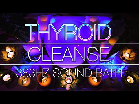 383Hz Thyroid Healing Sound Bath - Crystal Singing Bowl (No Talking) Endocrine Cleanse