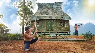 Build A Bamboo House With A Slide Into A Million Dollar Underground Swimming Pool