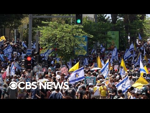 YouTube video thumbnail: Protesters in Israel Conduct Strike for Gaza Ceasefire, Hostage Release