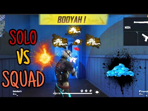 Solo Vs Squad Free Fire Rush Gameplay Video