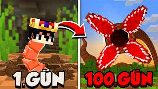 Minecraft'ta 100 GÜN SOLUCAN OLARAK HAYATTA KALDIM!