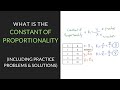 Finding the Constant of Proportionality
