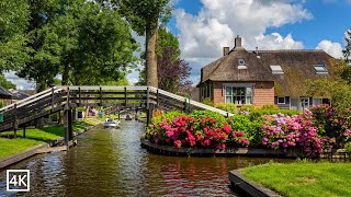 Giethoorn Village Tour 🇳🇱 | Exploring Dutch Countryside | The Venice of the North ! 4K 60p 🇳🇱
