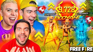 RECORD MUNDIAL DE BOOYAHS  en FREE FIRE! ANTRONIX DONATO Y HECTORINO ROMPIENDOLA!