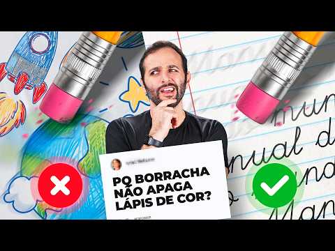 Por que BORRACHA apaga LÁPIS COMUM, mas não COLORIDO?