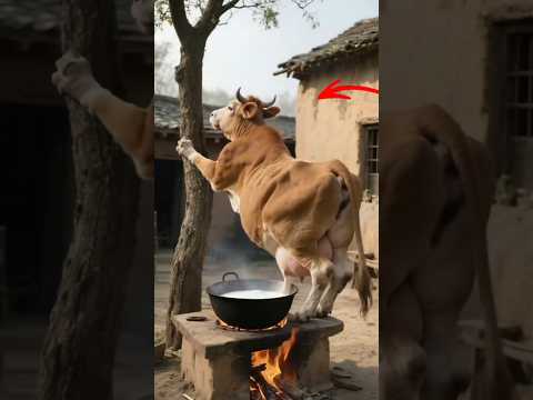 अनोखी गाय को देखो ✋ | #shorts