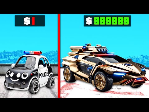 $1 to $1,000,000,000 POLICE CAR in GTA 5