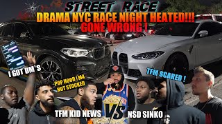 STREET RACE BMW X3M VS G82 M4 // RS3 DAZA VS TESLA & GTI GOLF R VS 5 SERIES HEATED 