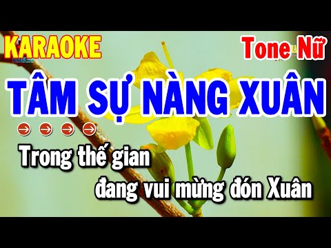 Karaoke Tâm Sự Nàng Xuân Tone Nữ Nhạc Xuân 2025 Chuẩn Dễ Hát | Thanh Hải