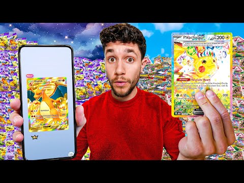 I Opened $500 in Real vs Virtual Pokémon Packs