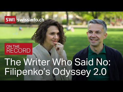 YouTube video thumbnail: He can’t go Home: a Belarusian Author on Lost Roots and Life in Switzerland