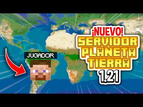 ✅ NUEVO SERVIDOR SURVIVAL de Minecraft del PLANETA TIERRA a ESCALA REAL 1.21! [Java y Bedrock]🤩🔥