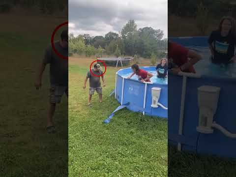 Family decides to replace their old pool but dad cuts pool #shortsvideo
