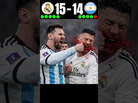 Real Madrid Vs Argentina || PENALTY SHOOTOUT ||🤯🔥 IMAGINARY MATCH 2028 ||🥶 #football #shorts #cr7