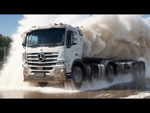Deep Cleaning Muddy Mercedes-Benz Truck with High Pressure😱 How to Wash Off Road Benz Truck