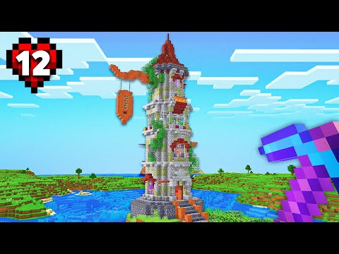 J'ai CONSTRUIT une Tour MAGIQUE dans Minecraft Hardcore !