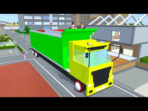 Truk Hijau Kuning Muatan Mobil Sport ๐คฃ sakura school simulator