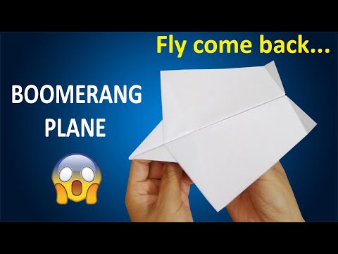 How to Make a BOOMERANG Paper Airplane @paperplaneschannel1111