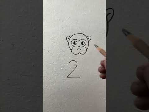 How to draw a monkey with pencil