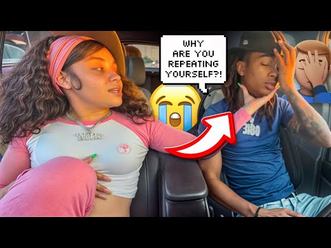 REPEATING THE SAME THING OVER AND OVER AGAIN PRANK ON MY BOYFRIEND *HILARIOUS😆*