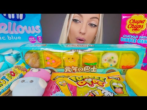 ASMR CANDY GUMMY FAST FOOD, LOLLIPOP, ICE CREAM, MARSHMALLOW, CHEWING GUM, MUKBANG, 젤리 캔디, 사탕 먹방