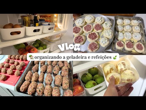 VLOG 🍃ORGANIZANDO AS COMPRAS DO MÊS 🏡organização da geladeira e refeições de lanches para semana