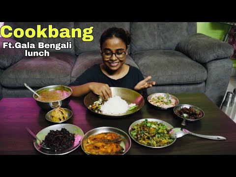 Cookbang:)Bengali gala lunch table⭐️aloo chokha⭐️Lal saag⭐️Dal ⭐️Fish fry Ifish oil⭐️moral chorchori