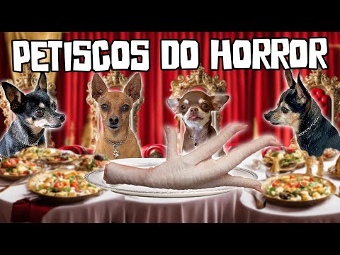 OFERECI PRATOS EXÓTICOS PARA MEUS CACHORROS:  PÉ DE PORCO, LÍNGUA DE BOI, PÉ DE GALINHA🍗