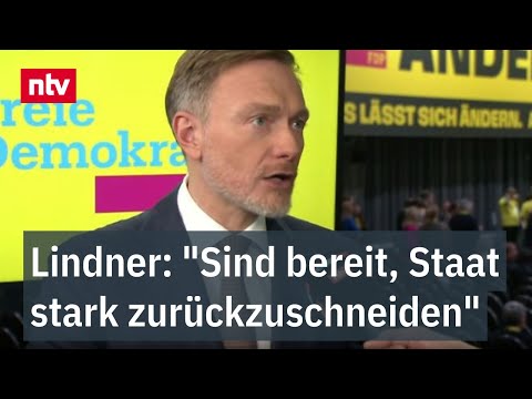 Lindner: "Sind bereit, Staat stark zurückzuschneiden" - Kämpferisch auf FDP-Parteitag