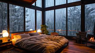 No Ads, Midnight Rain in Cozy Room 🌧️ Soft Rain and Distant Thunder to Clear Your Mind & Meditation