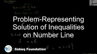 Problem 1: Representing Solution of Inequalities on Number Line