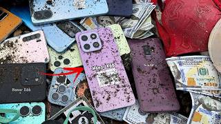 🥰Lucky Day! i Found Many Abandoned Phones & More || Restoring Honor X6b Cracked