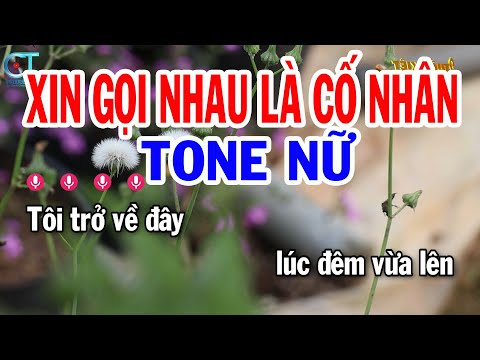 Karaoke Xin Gọi Nhau Là Cố Nhân Tone Nữ ( Em ) Nhạc Sống Mới || Karaoke Tuấn Kiệt