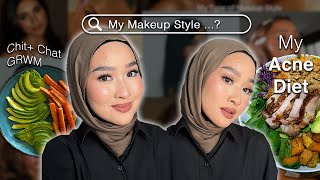I did my makeup based on "my makeup style" + My Acne Diet Chats! |Kiara Leswara
